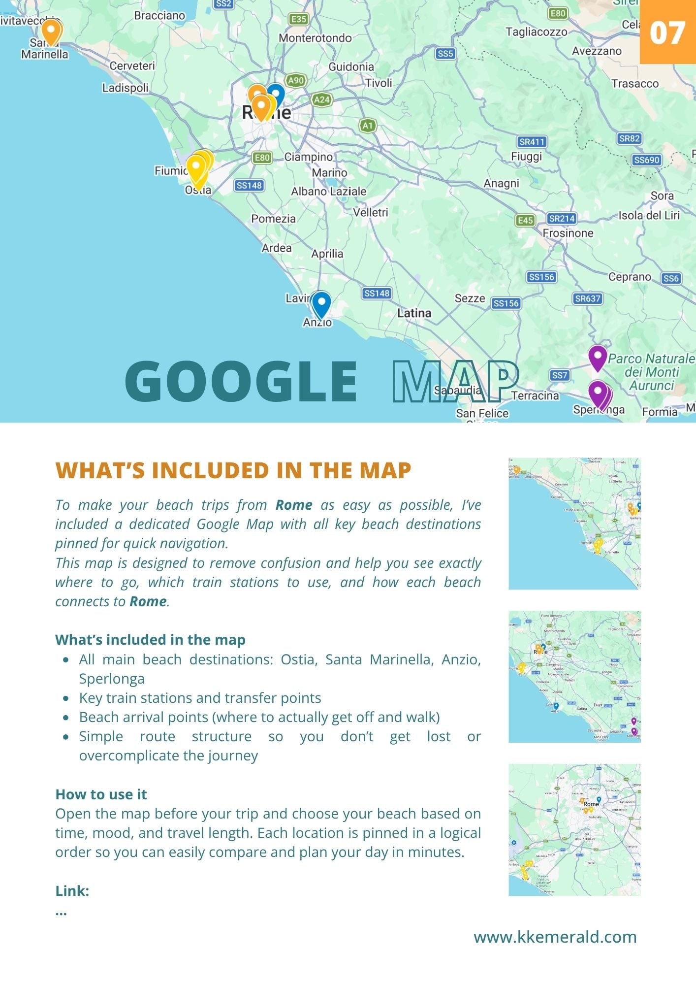 Rome Beach Escape Guide: Easy Day Trips, Trains & Hidden Coastal Spots + Google Map