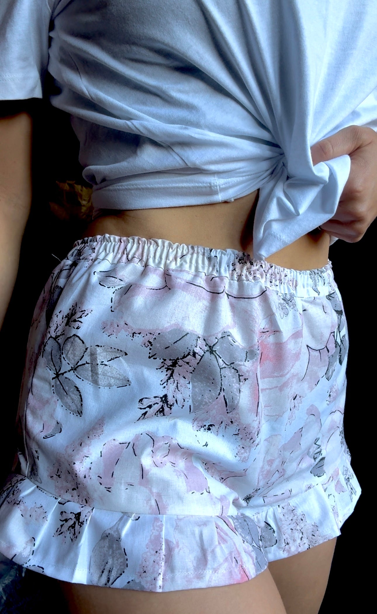 Short en coton premium à volants I Biologique, écologique et respirant 