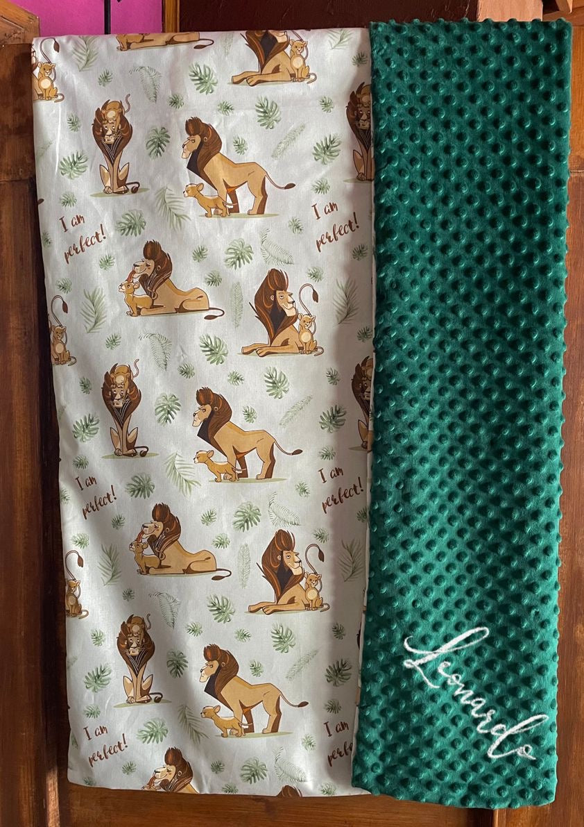 Algodón Minky bordado a mano personalizado con manta con el nombre del bebé recién nacido en caja de regalo
