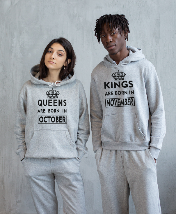 Las reinas nacen en abril, mayo, junio, julio, agosto, septiembre, octubre, noviembre, diciembre, enero, febrero, marzo Camiseta l Sudadera l Sudadera con capucha