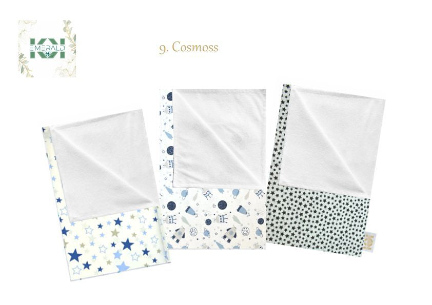Estera cambiante 3 del cojín del pañal del algodón reutilizable impermeable determinado del bebé en caja de regalo