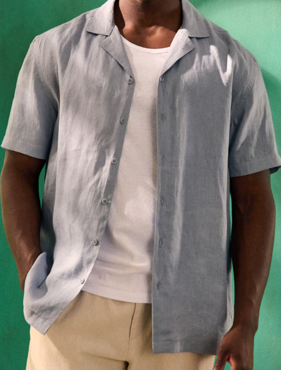 Coastline Linen Shirt I short sleeves