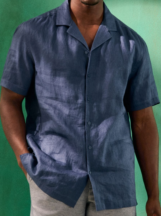 Coastline Linen Shirt I short sleeves