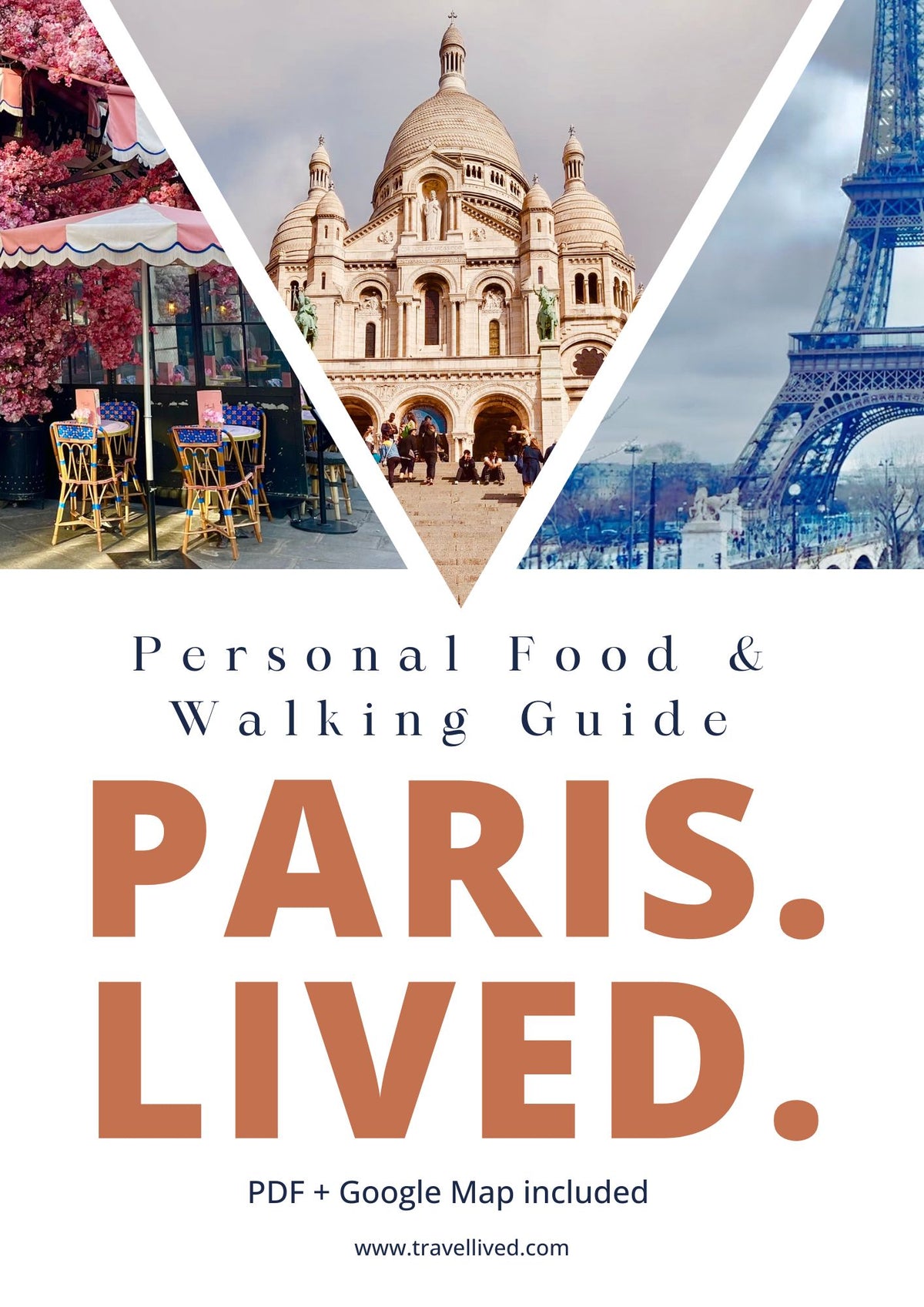 Montmartre Eiffel tower little pink caffe in paris eiffel tower cover fot paris lived guide with google map included