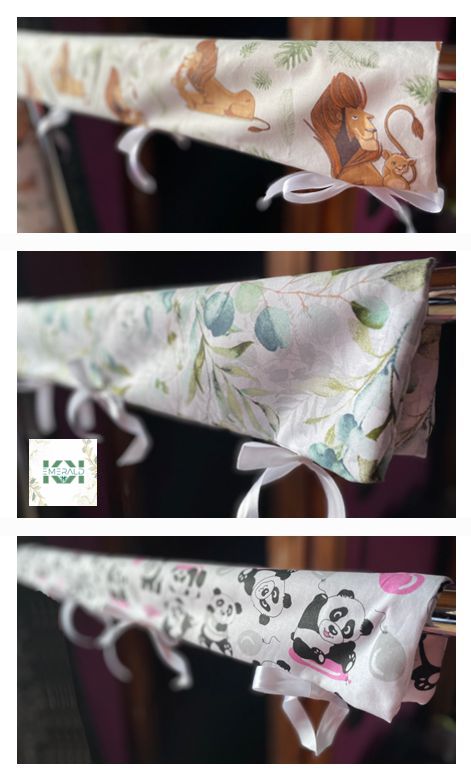 Cuna protectora para bebé l Funda para riel de cama para niños pequeños, algodón orgánico premium con relleno suave