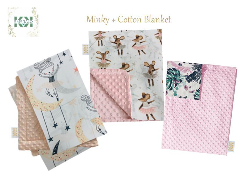 Couverture en coton Minky dans une boîte cadeau, tailles bébé, tout-petit, adolescent, adulte