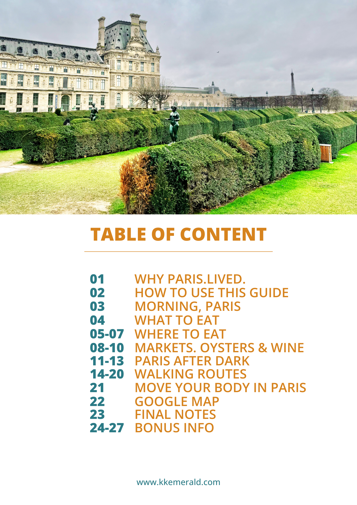 Paris, lived - Personal Food & Walking Guide + Google Map