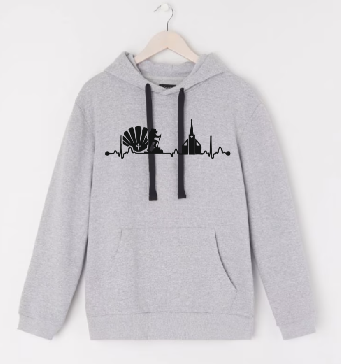 Camino de Santiago heartbeat T-shirt l Hoodie