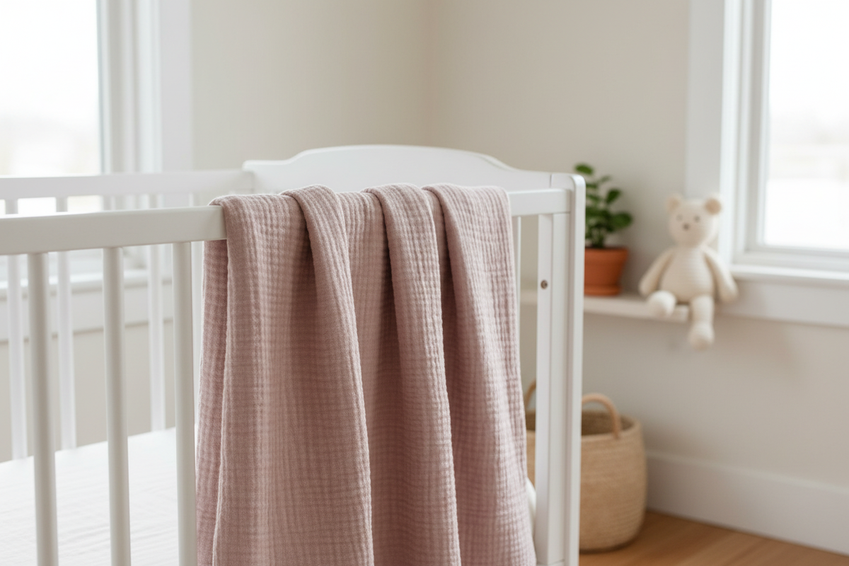 Powder Pink Throw Blanket Baby Room