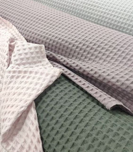 Waffle Cotton Robe with matching Towel